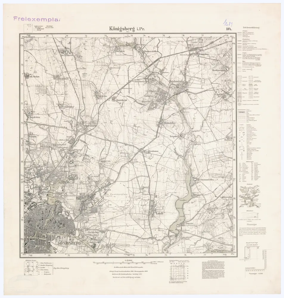 Voorbeeld van de oude kaart