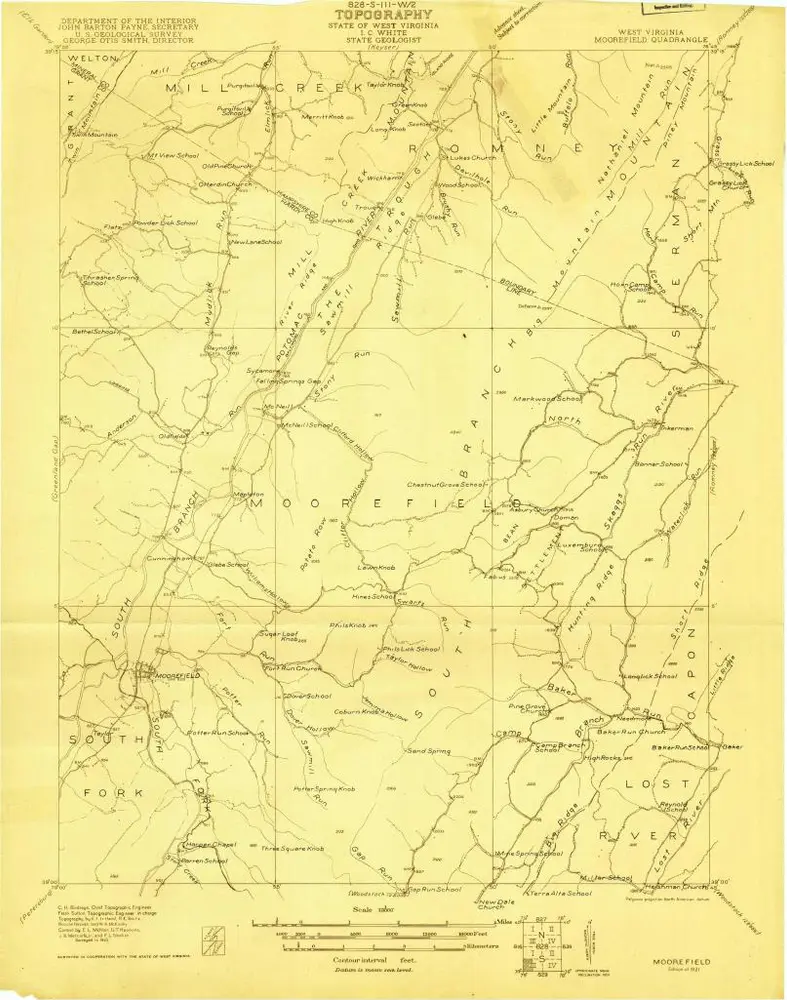 Voorbeeld van de oude kaart