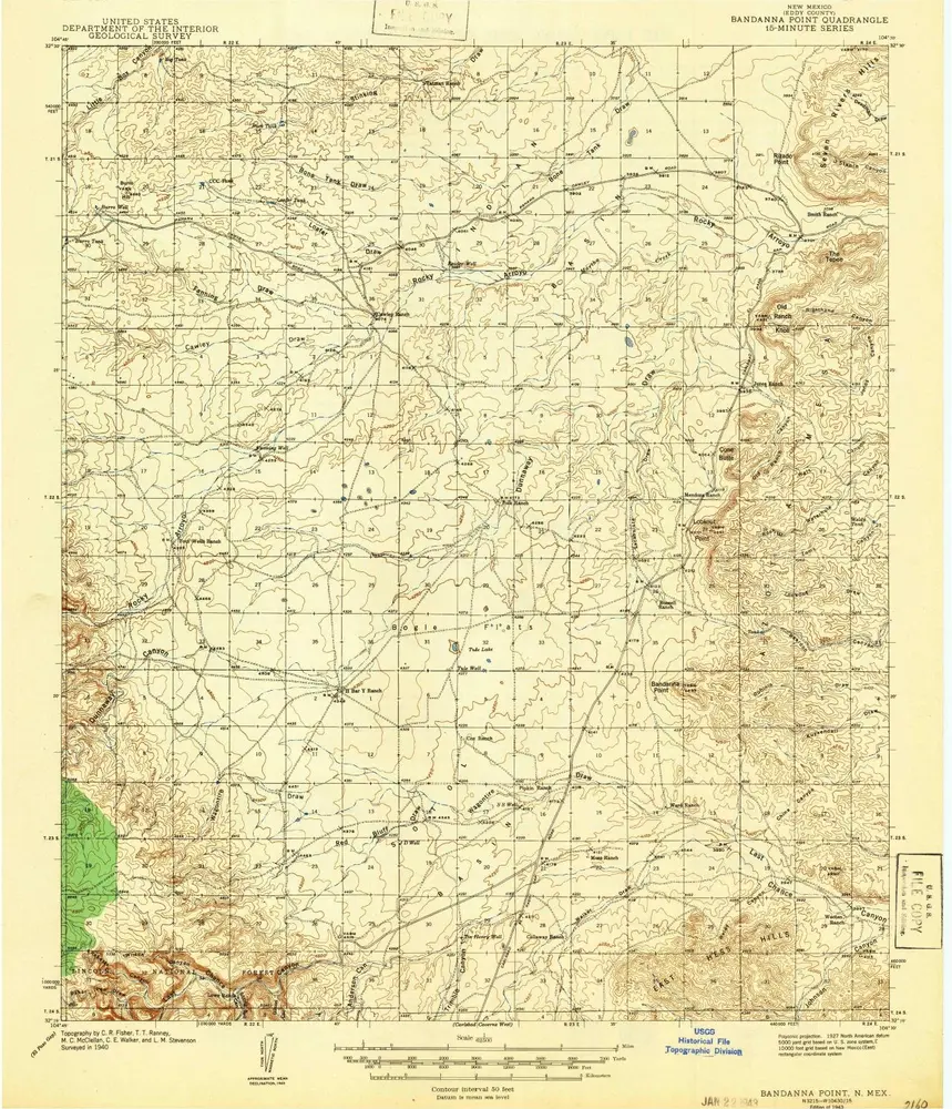 Voorbeeld van de oude kaart