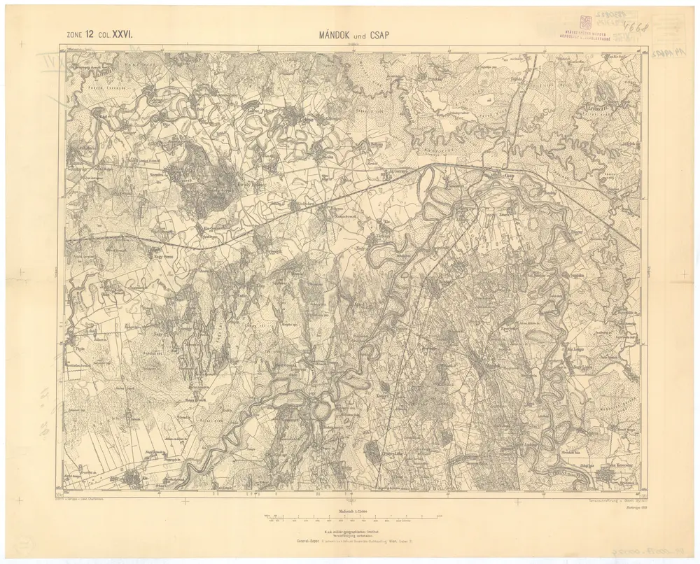 Voorbeeld van de oude kaart