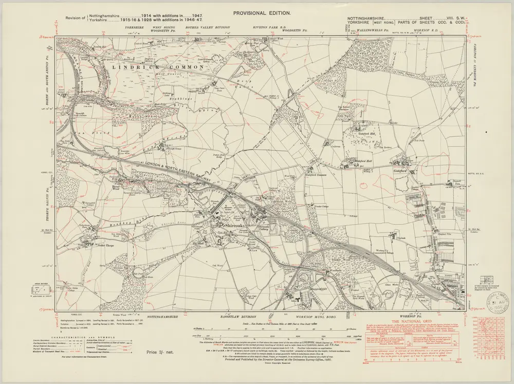 Voorbeeld van de oude kaart