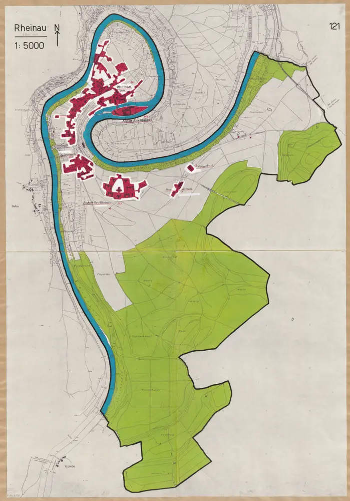 Voorbeeld van de oude kaart