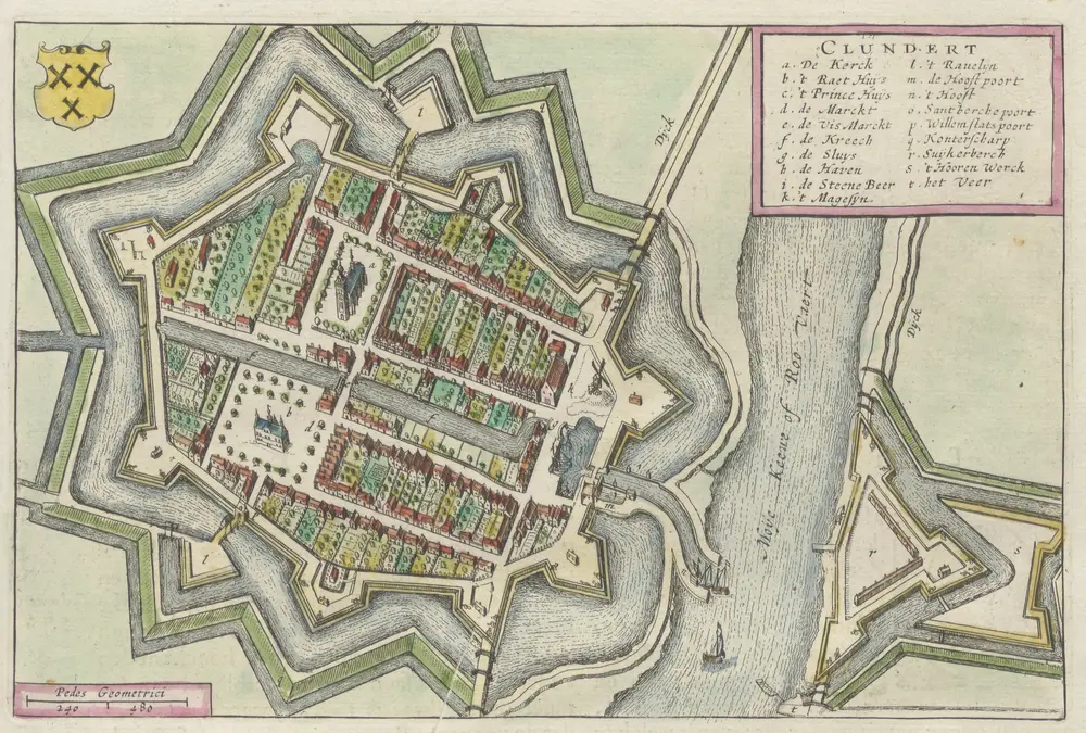 Voorbeeld van de oude kaart