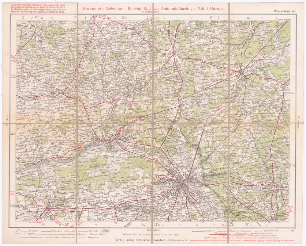 Voorbeeld van de oude kaart