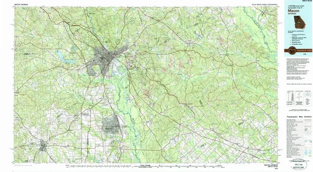 Voorbeeld van de oude kaart