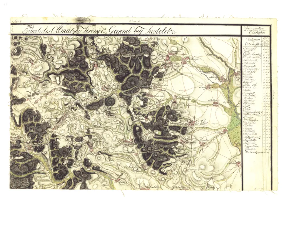 Voorbeeld van de oude kaart