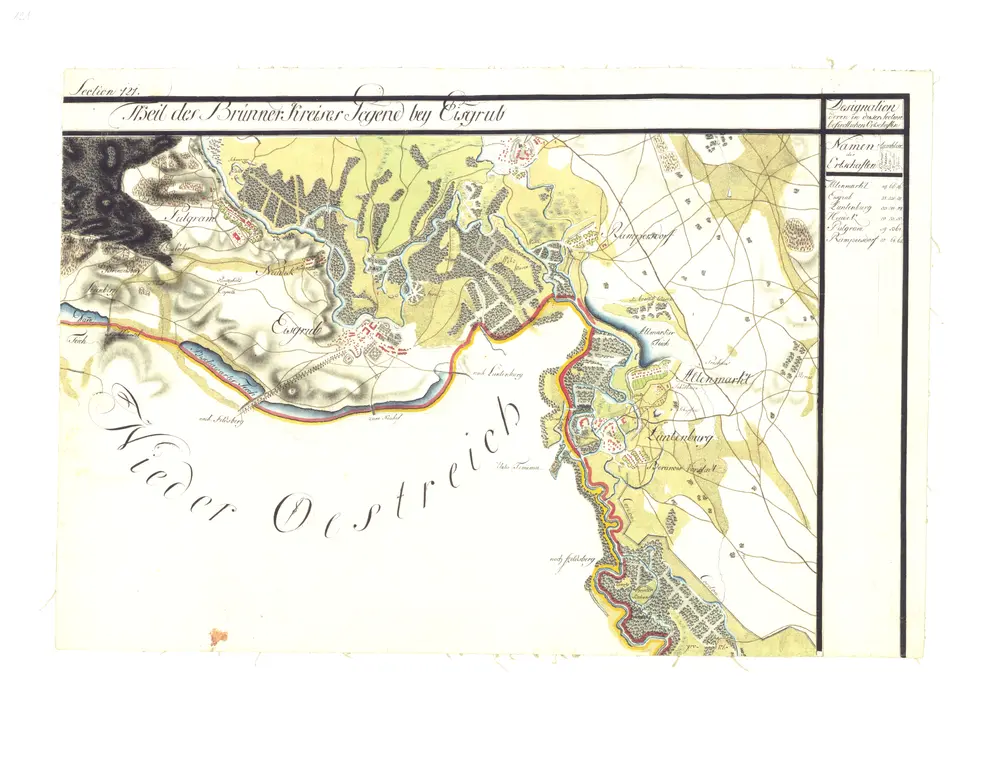 Voorbeeld van de oude kaart