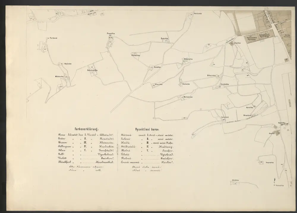 Voorbeeld van de oude kaart