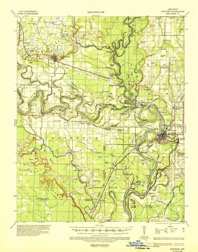 Voorbeeld van de oude kaart