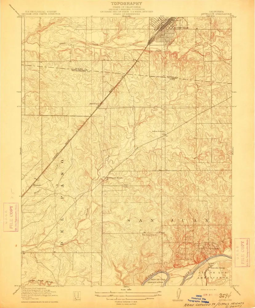 Voorbeeld van de oude kaart