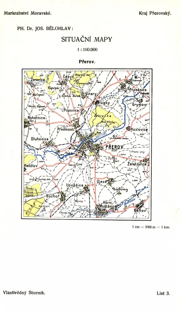 Voorbeeld van de oude kaart