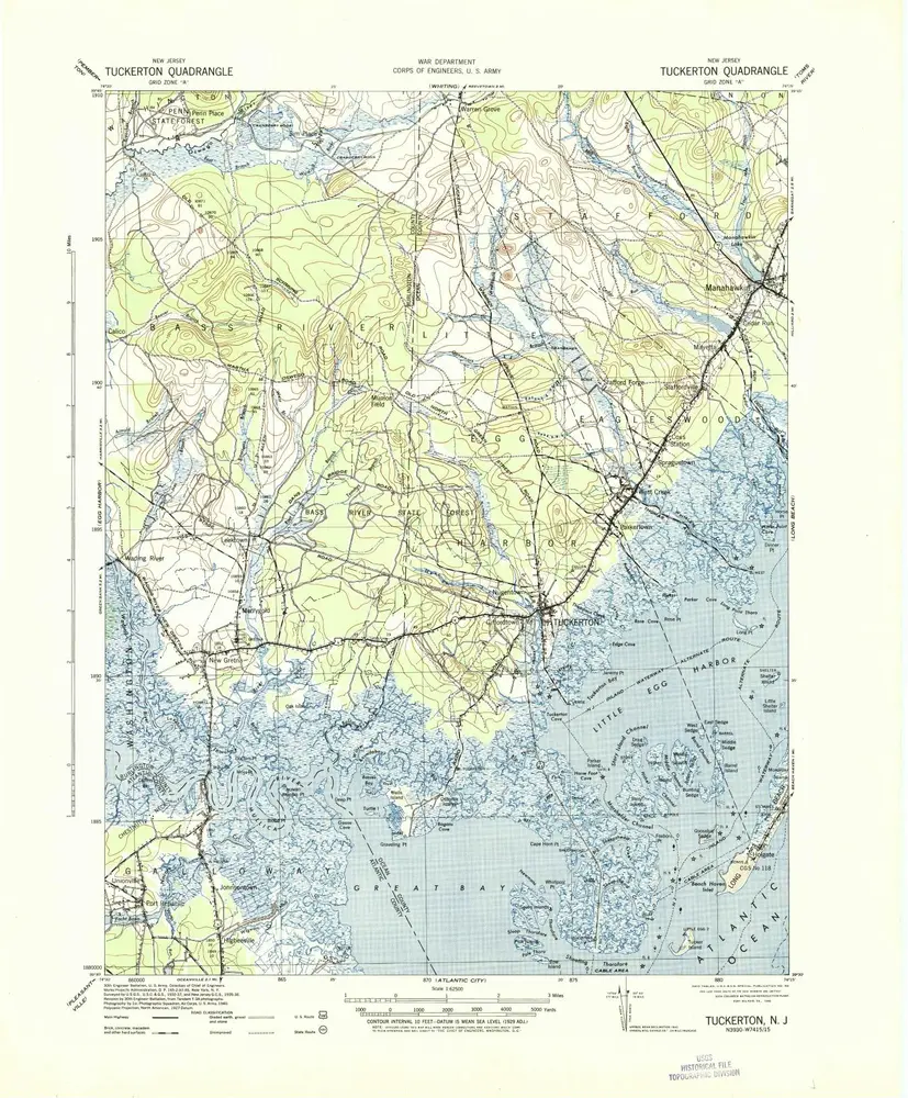 Voorbeeld van de oude kaart