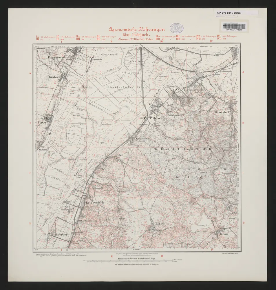 Voorbeeld van de oude kaart