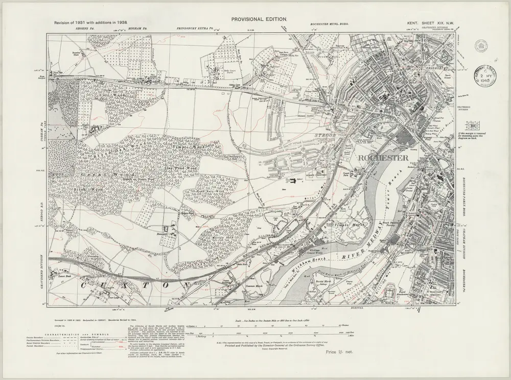 Voorbeeld van de oude kaart