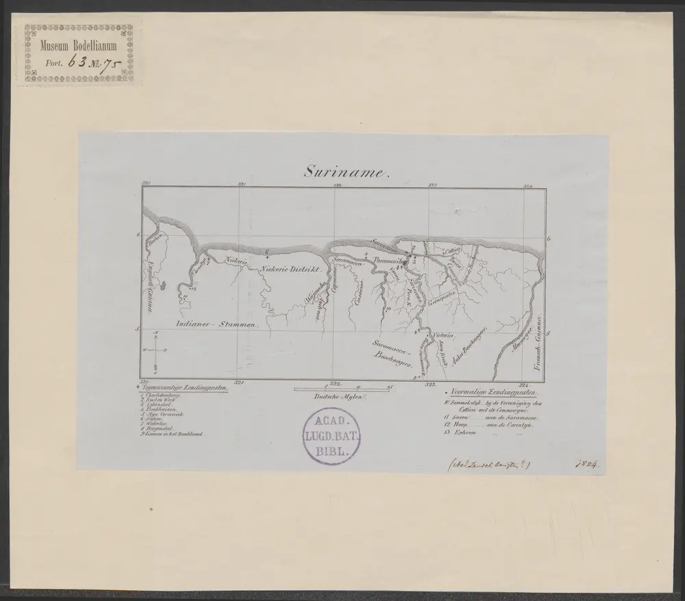 Voorbeeld van de oude kaart