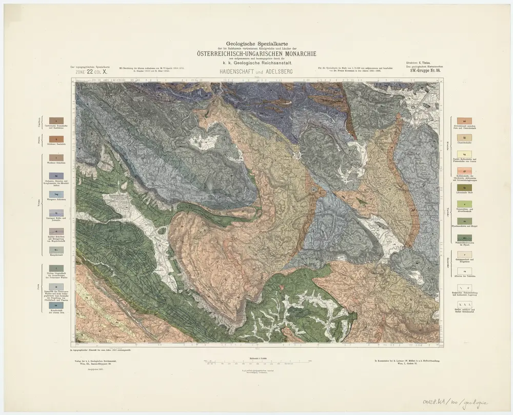 Voorbeeld van de oude kaart