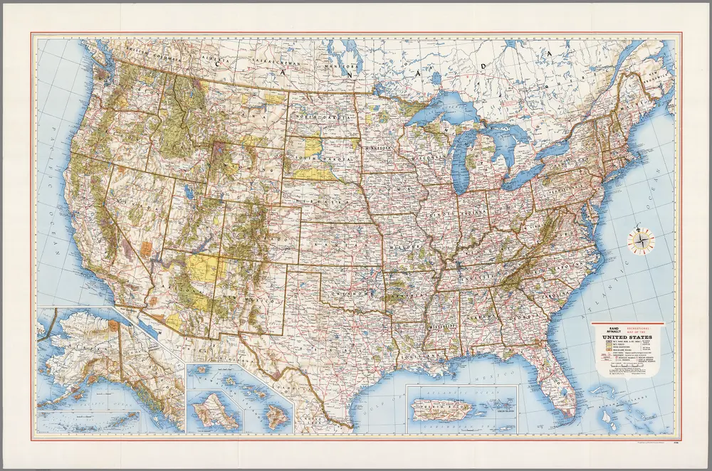 Rand McNally Recreational Map of the United States.