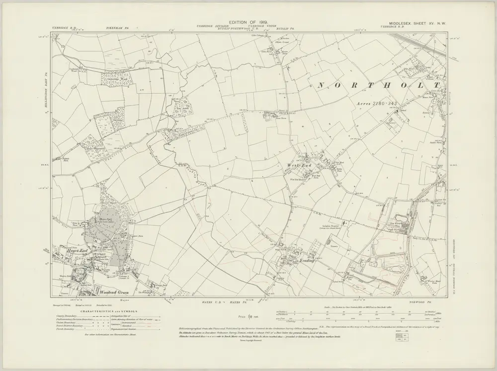 Voorbeeld van de oude kaart