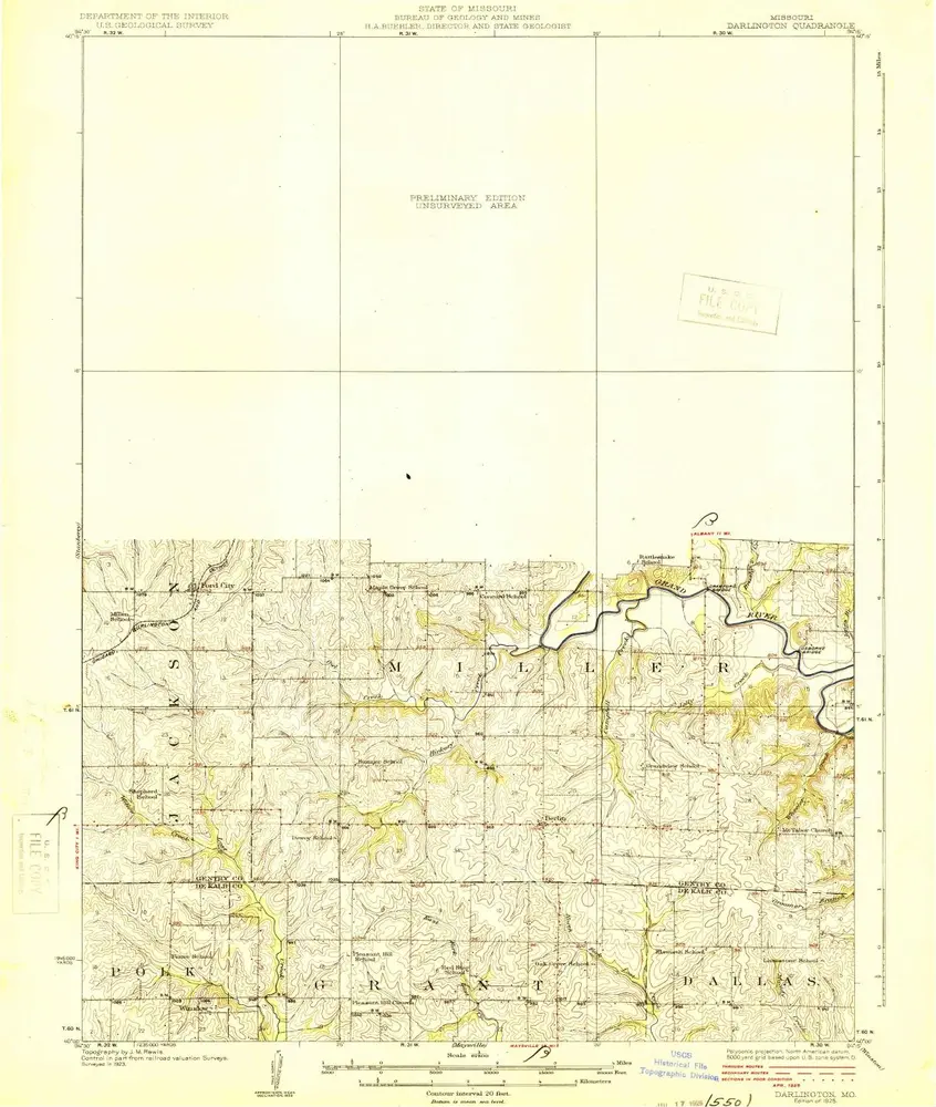 Voorbeeld van de oude kaart