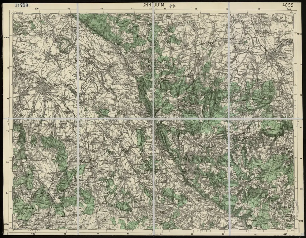 Voorbeeld van de oude kaart