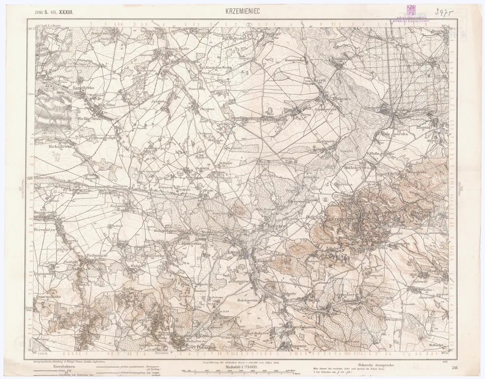 Voorbeeld van de oude kaart