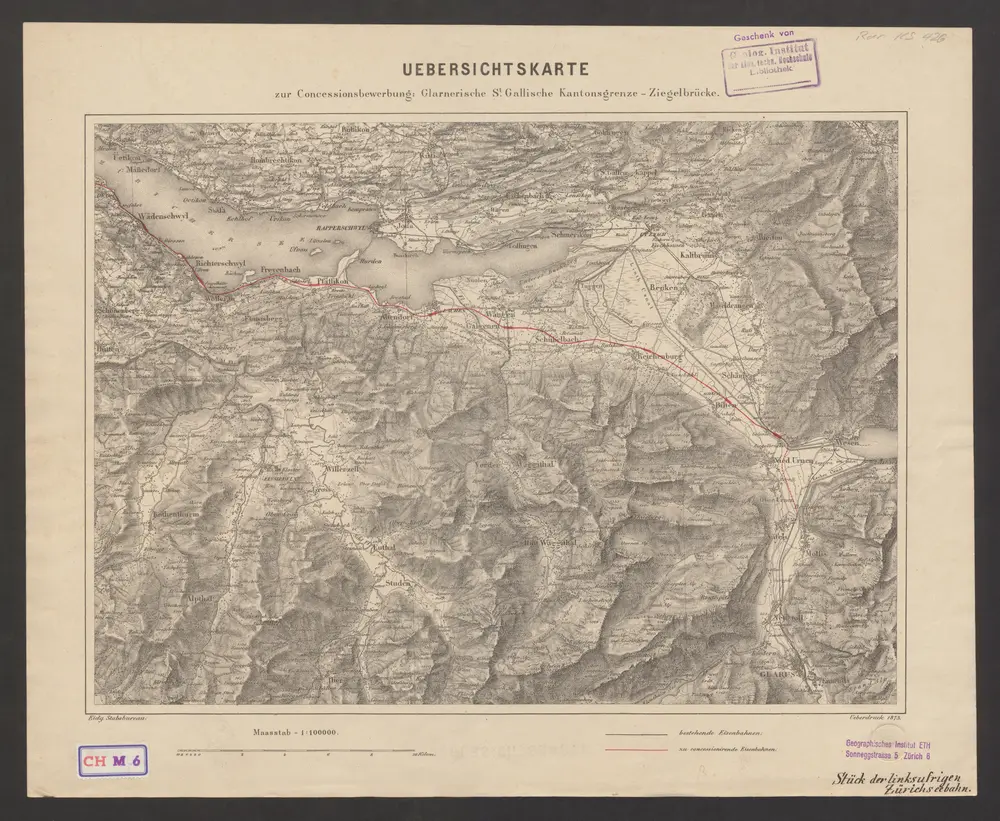 Voorbeeld van de oude kaart