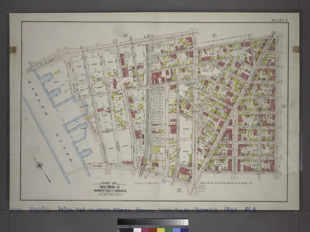 Plate 3: Part of Section 9, Borough of the Bronx. [Bounded by E. 149th ...