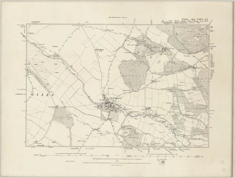 Voorbeeld van de oude kaart