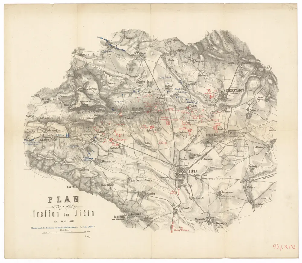 Voorbeeld van de oude kaart