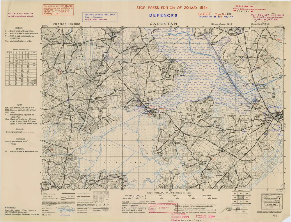 Voorbeeld van de oude kaart