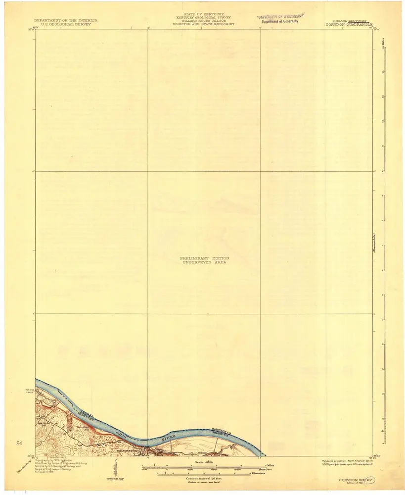 Voorbeeld van de oude kaart