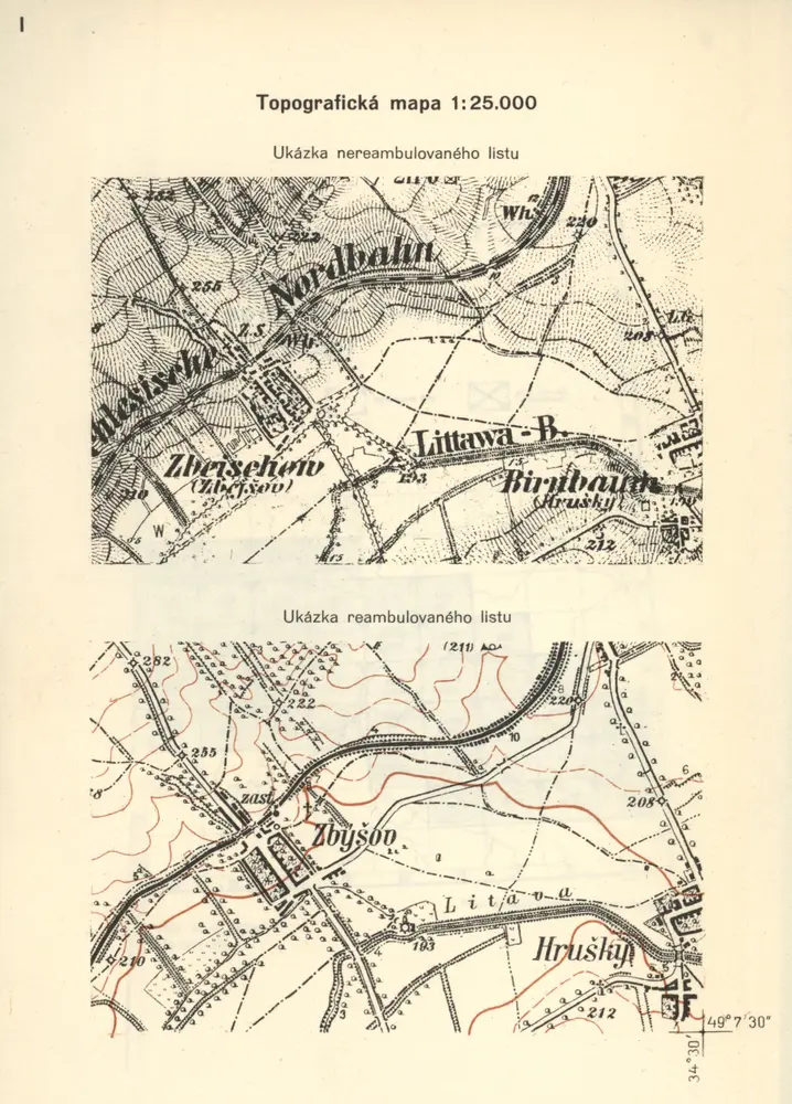 Voorbeeld van de oude kaart