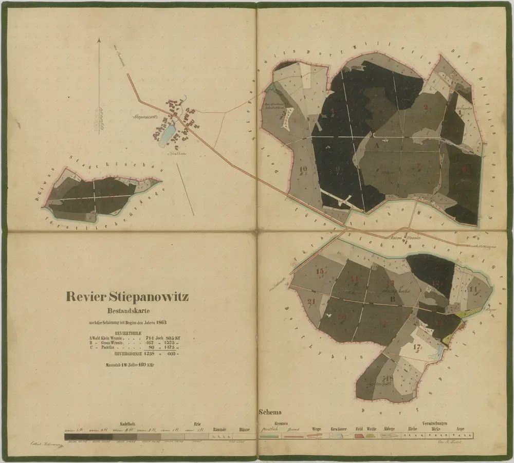 Voorbeeld van de oude kaart