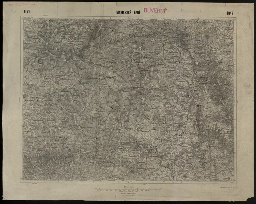 Voorbeeld van de oude kaart