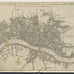 A NEW MAP OF THE CITYES OF LONDON WESTMINSTER AND THE BURROUGH OF SOUTHWARK TOGETHER WITH THE SUBURBS AS THEY ARE NOW STANDING Anno Dom. 1707.