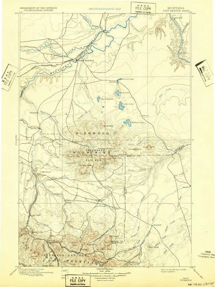 Voorbeeld van de oude kaart