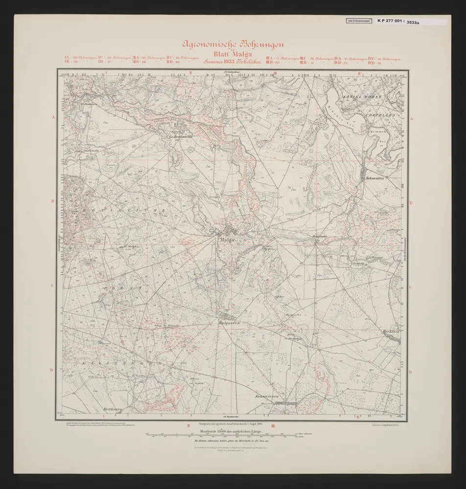 Voorbeeld van de oude kaart