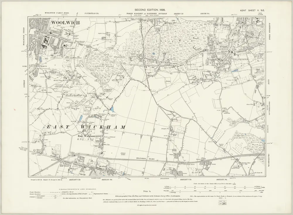 Voorbeeld van de oude kaart