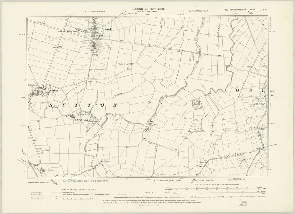 Voorbeeld van de oude kaart