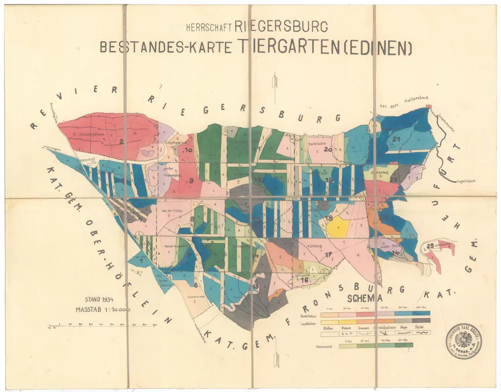 Voorbeeld van de oude kaart