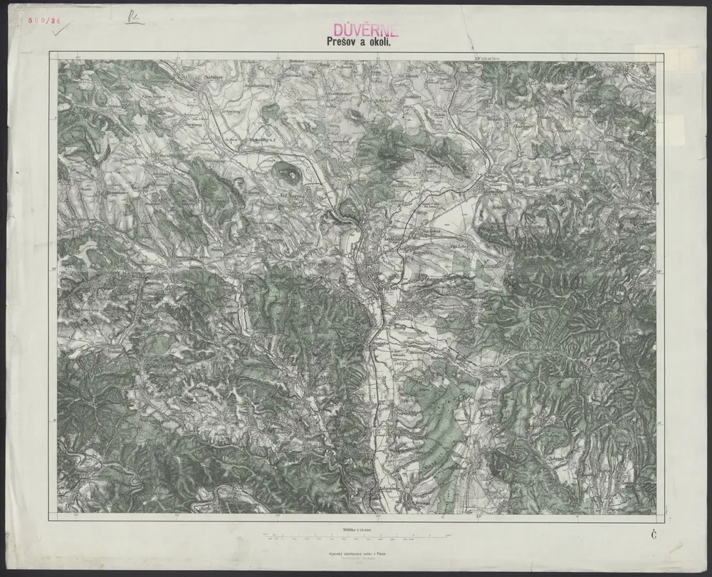 Voorbeeld van de oude kaart