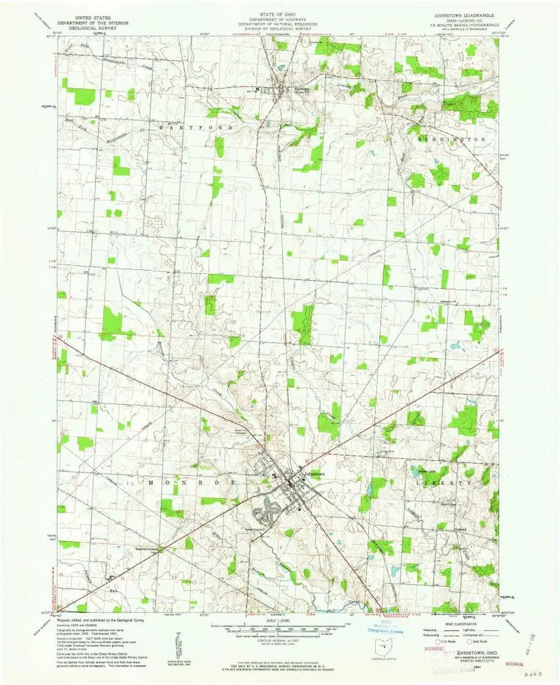 Voorbeeld van de oude kaart