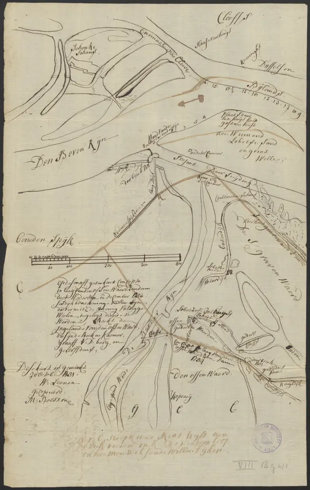 Voorbeeld van de oude kaart