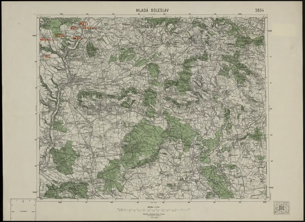 Voorbeeld van de oude kaart