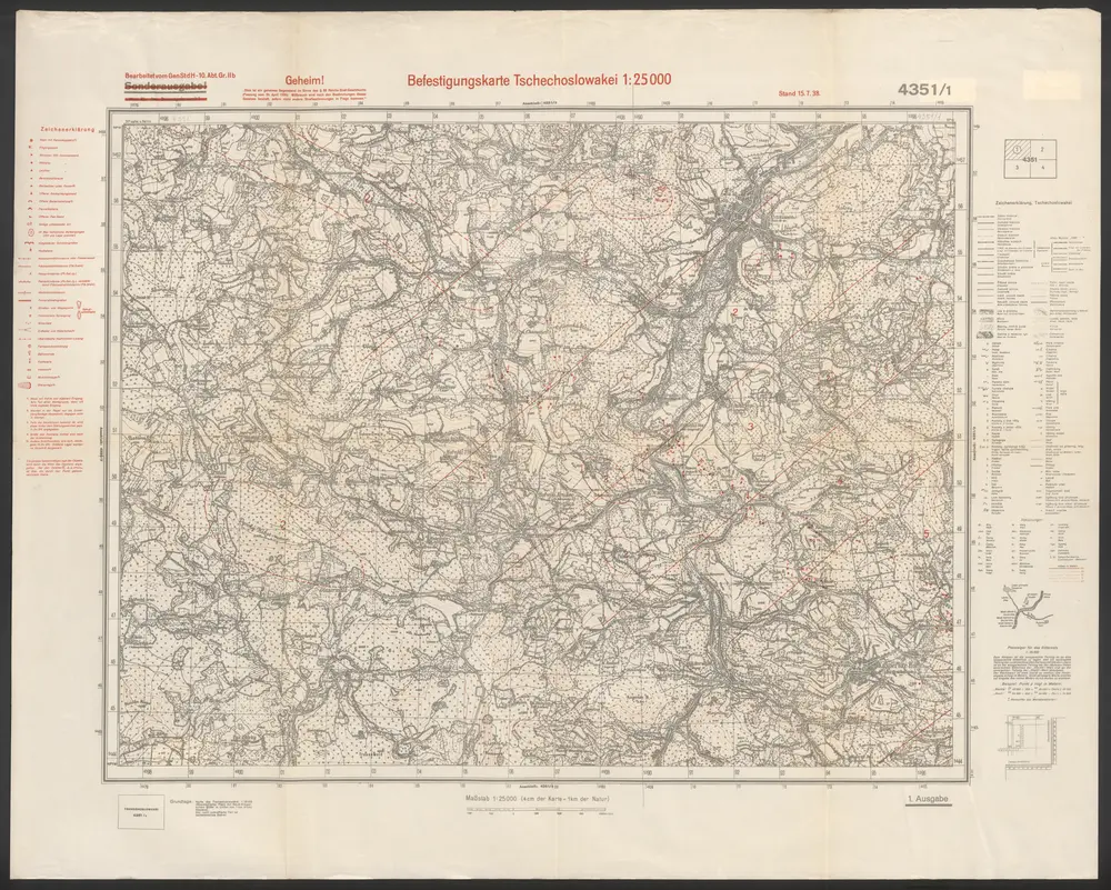 Voorbeeld van de oude kaart