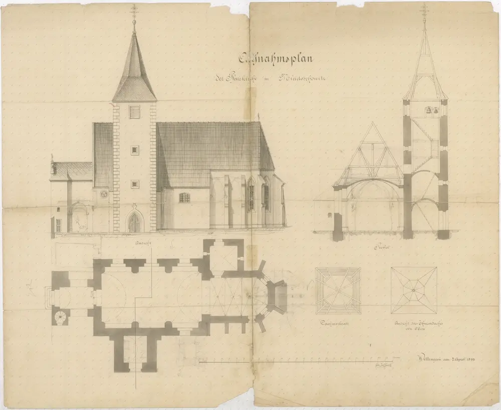 Plán mladošovického kostela 1