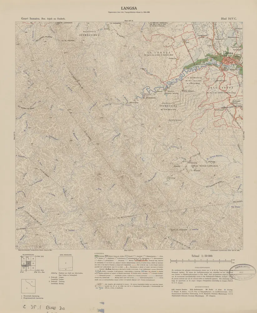 Voorbeeld van de oude kaart