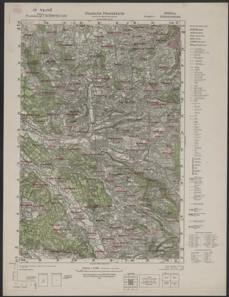 Voorbeeld van de oude kaart