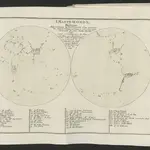 Mappe Monde Physique, Politique, et Mathématique, par L. Denis. [In hemispheres on the stereographic projection.] Trois feuilles; avec une Explication.