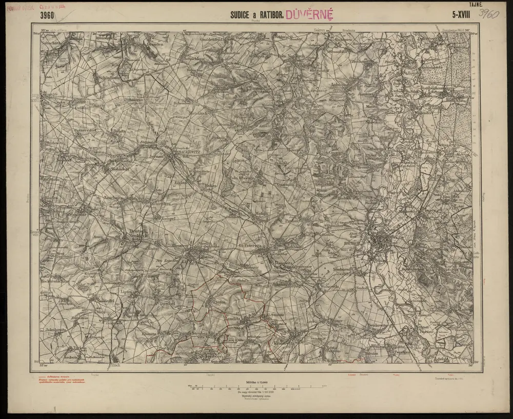 Voorbeeld van de oude kaart